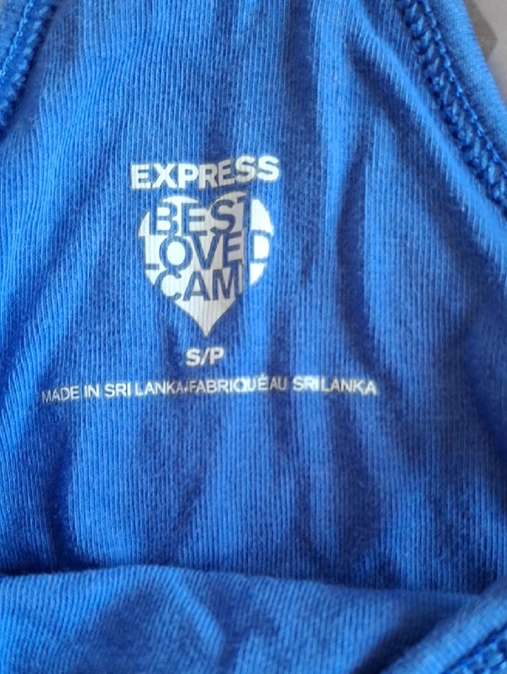 Express Blue Racerback Tank Top - Picture 2 of 4
